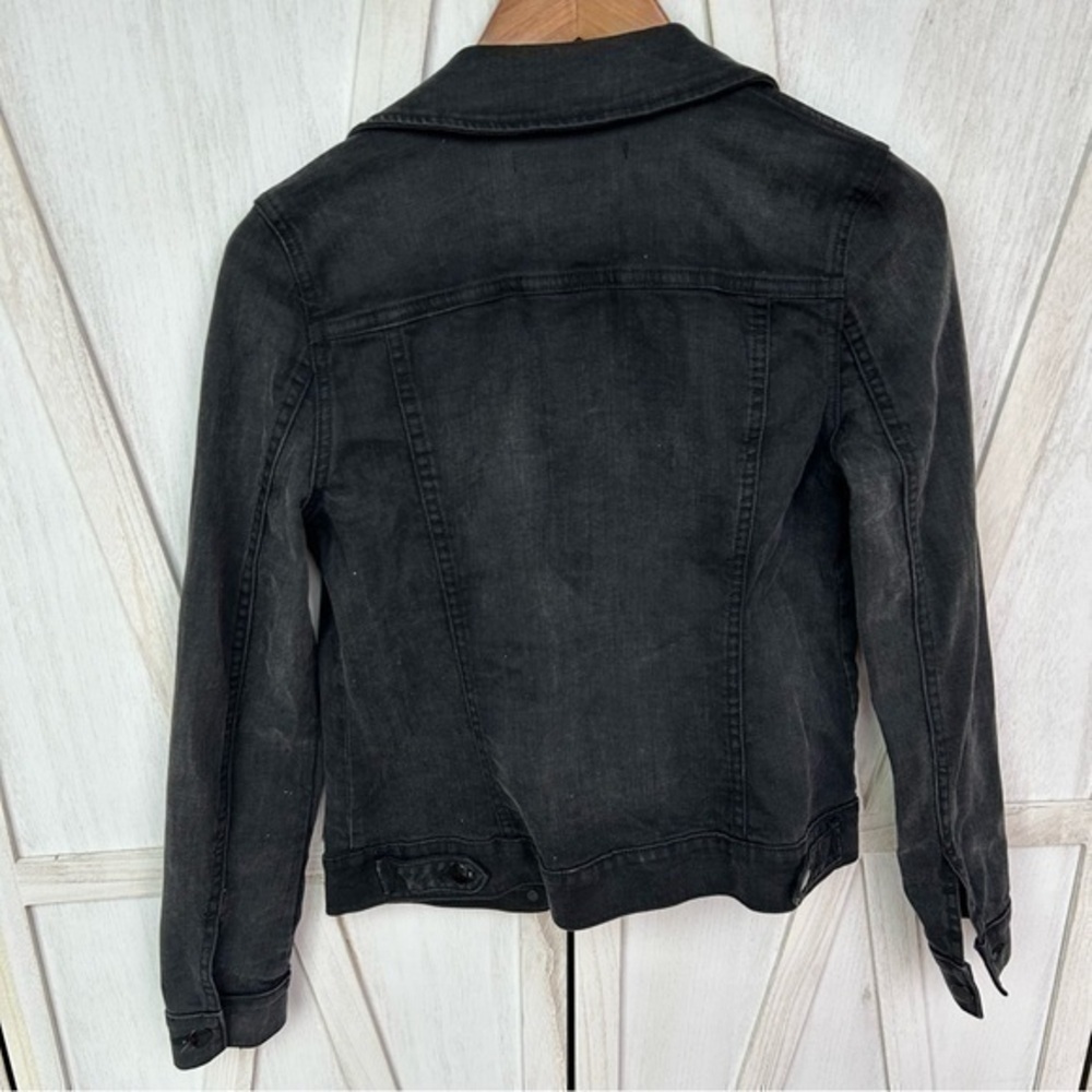 💋J Brand black charcoal denim jean jacket 🧥 XS worn 2x - Picture 2 of 9